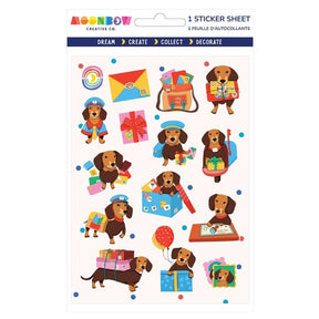 Daschund Delivery Glossy Sticker Sheet - Paper Mochi