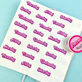 Days of the Week Retro Pink Washi Tape - Paper Mochi