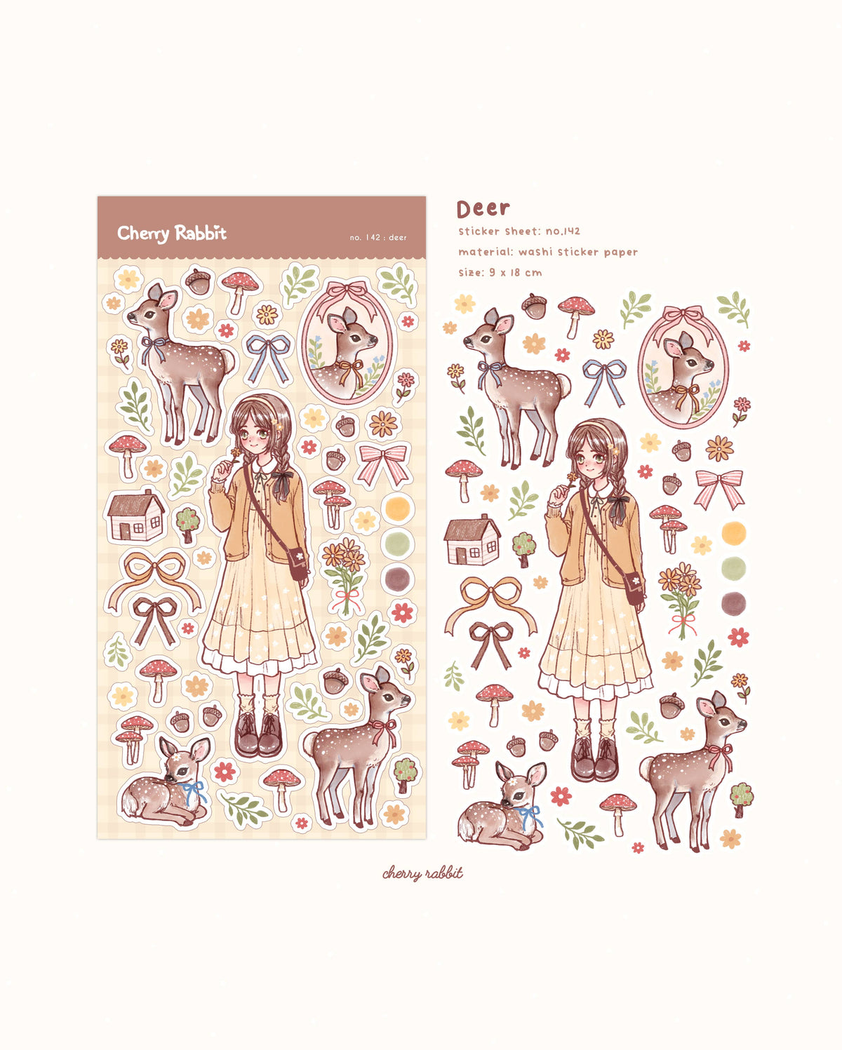 Deer Sticker Sheet no.142