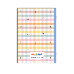 Dot Grid Notebook Dainty Flower Gingham - Paper Mochi