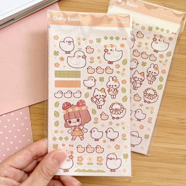 Duck Friends Sticker Sheet - Paper Mochi