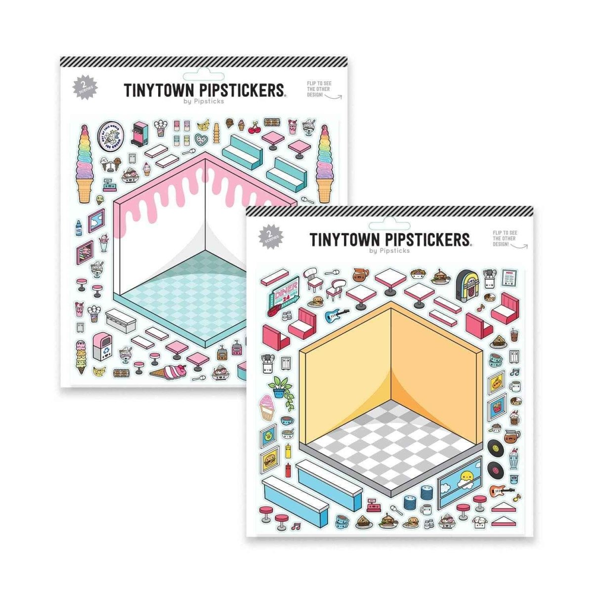 Floats & Fries Isometric Stickers - Paper Mochi