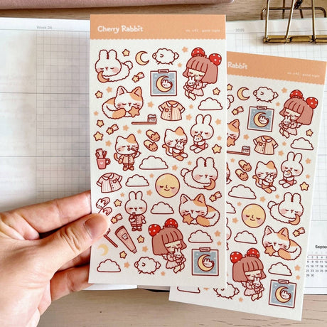 Good Night Sticker Sheet - Paper Mochi