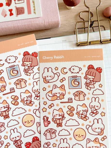Good Night Sticker Sheet - Paper Mochi