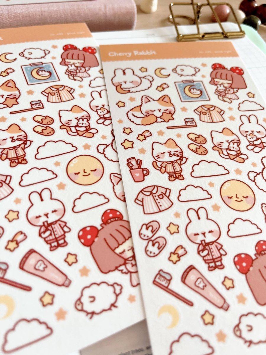 Good Night Sticker Sheet - Paper Mochi