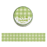 Green Tea Check Glittery Washi Tape - Paper Mochi