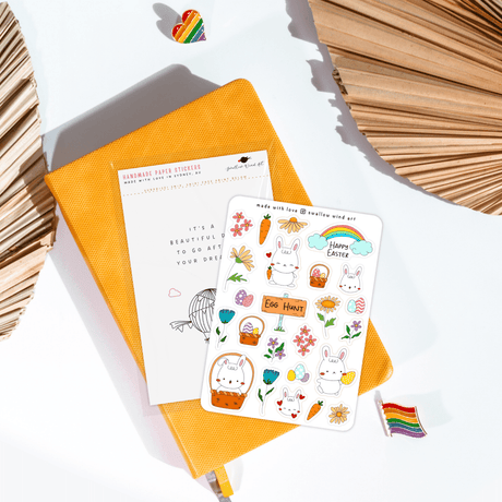 Groodle at a Cafe Sticker Sheet - Paper Mochi