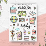 Holiday Wanderlust Travel Sticker Sheet - Paper Mochi
