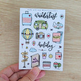 Holiday Wanderlust Travel Sticker Sheet - Paper Mochi