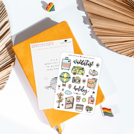 Holiday Wanderlust Travel Sticker Sheet - Paper Mochi