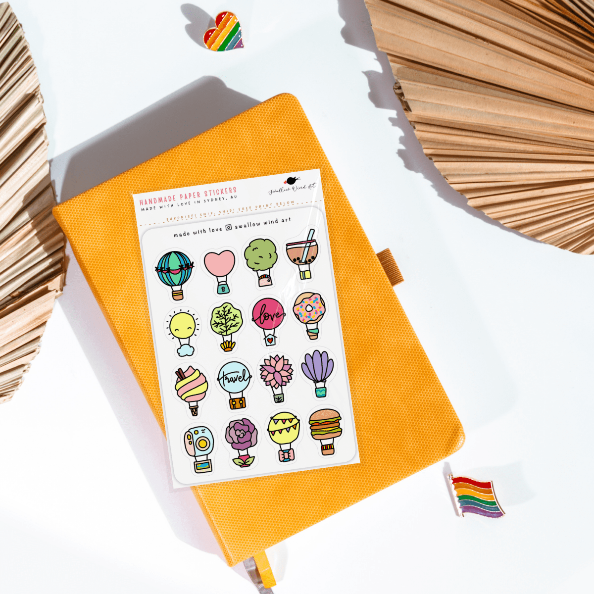 Hot Air Balloons Travel Sticker Sheet - Paper Mochi