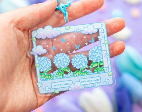 Hydrangea Dreams Keychain - Paper Mochi