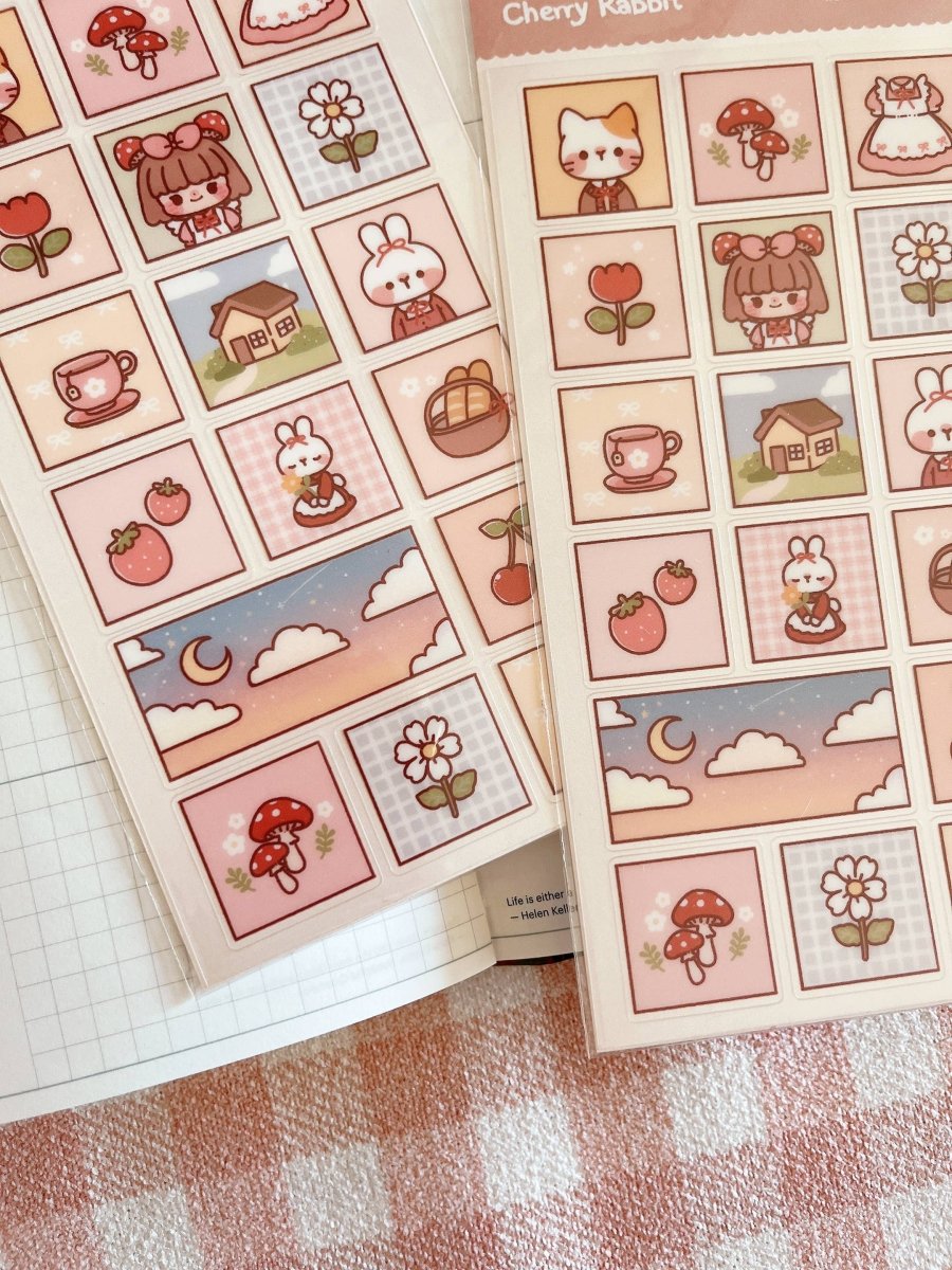 Lovely Cottage Sticker Sheet - Paper Mochi