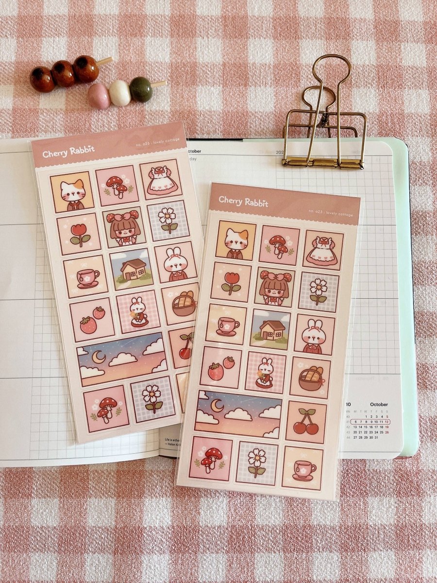 Lovely Cottage Sticker Sheet - Paper Mochi