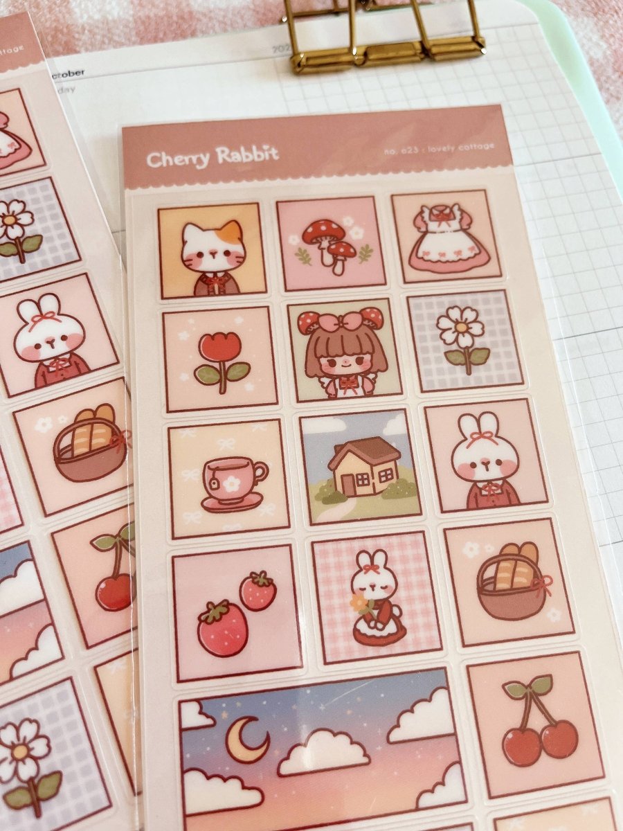Lovely Cottage Sticker Sheet - Paper Mochi