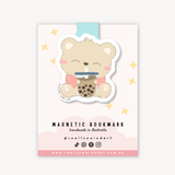 Magnetic Bookmark - Cute Boba Bear - Paper Mochi