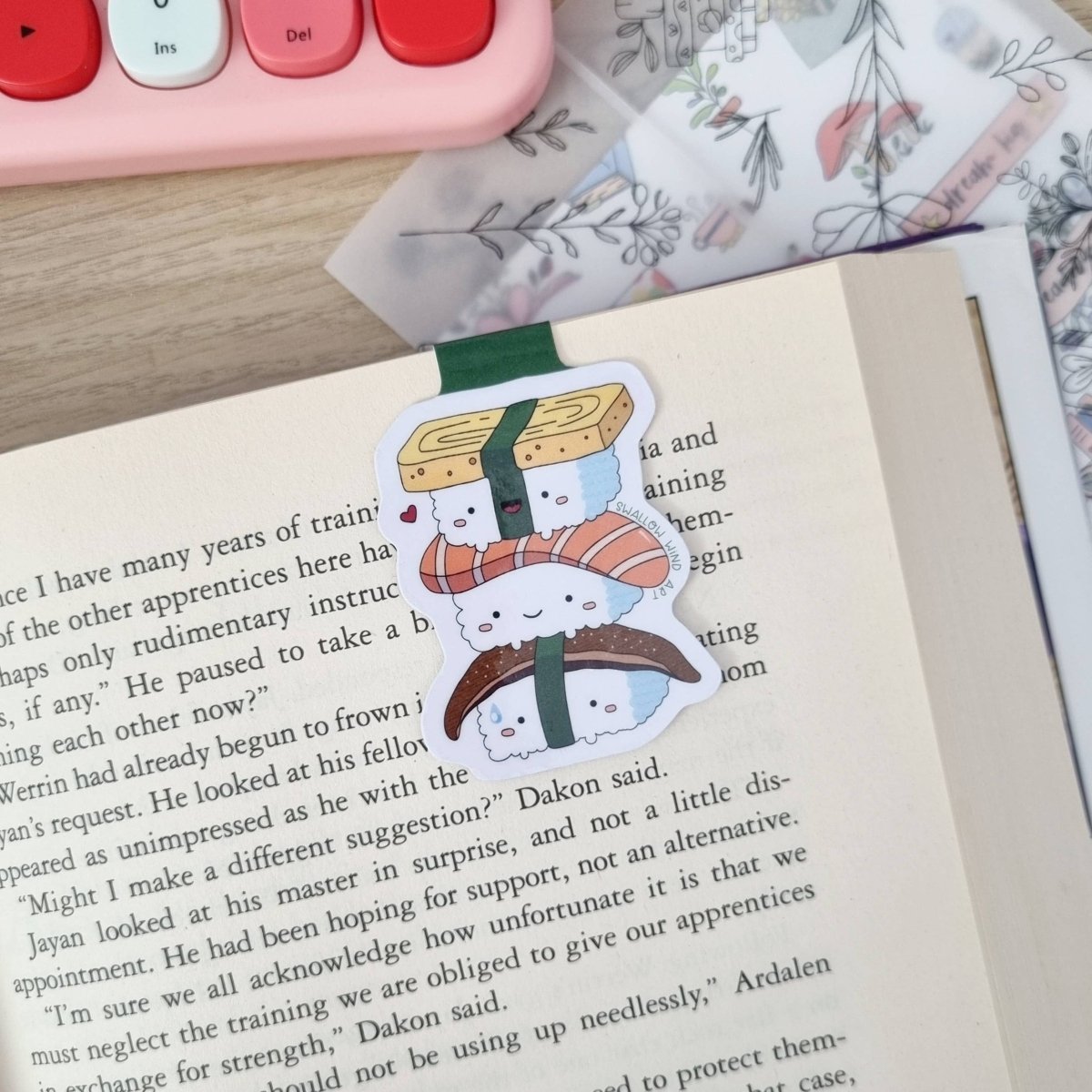 Magnetic Bookmark - Happy Sushi Stack - Paper Mochi