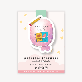 Magnetic Bookmark - Manatee Reading Buddy - Paper Mochi