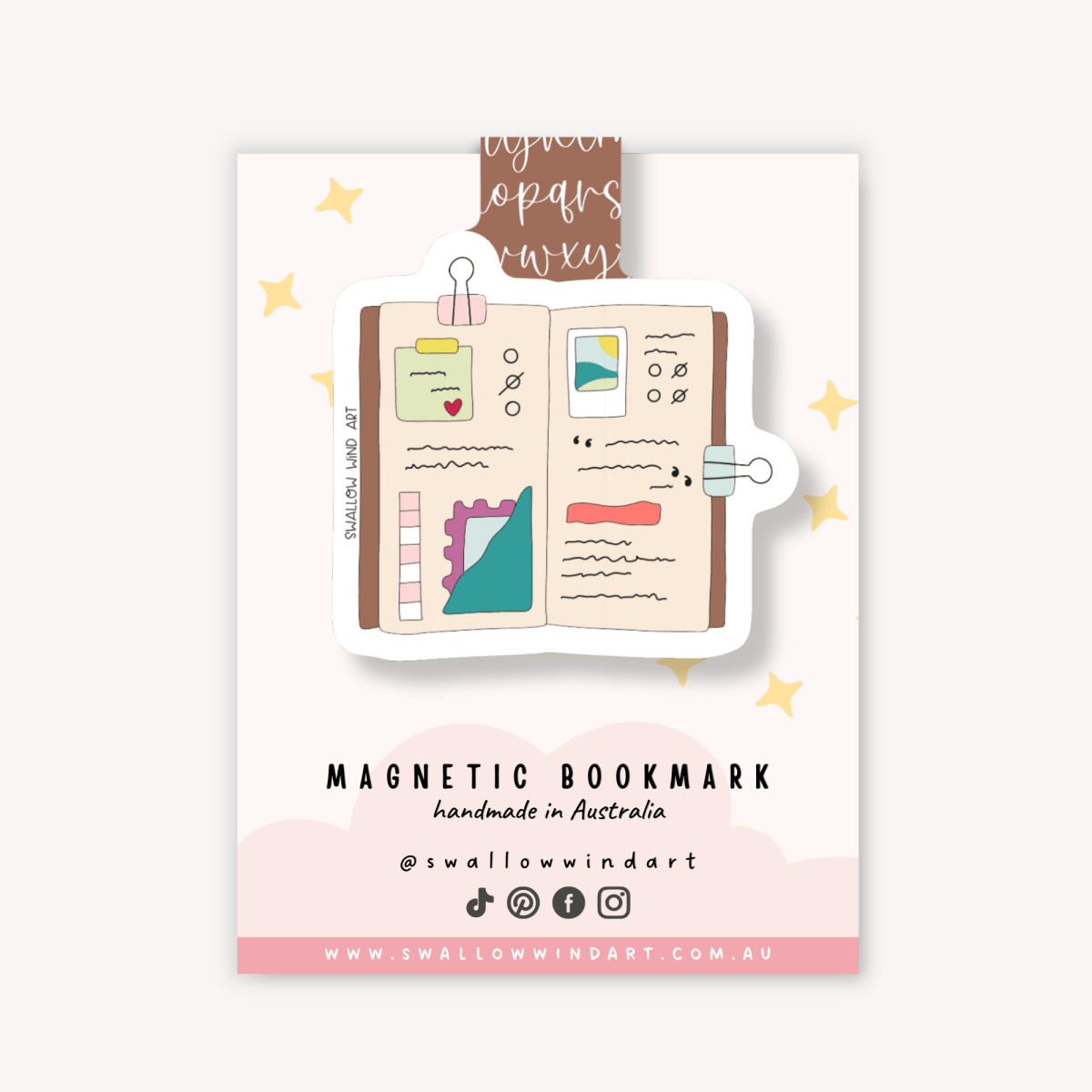Magnetic Bookmark - Travel Journal Notebook - Paper Mochi