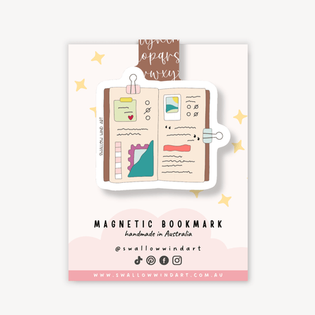 Magnetic Bookmark - Travel Journal Notebook - Paper Mochi