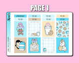Milk & Cookies Hobonichi Cousin Sticker Kit - Paper Mochi