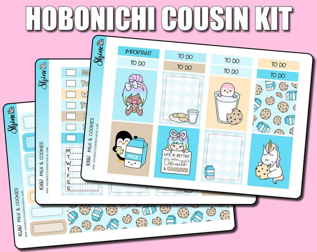 Milk & Cookies Hobonichi Cousin Sticker Kit - Paper Mochi