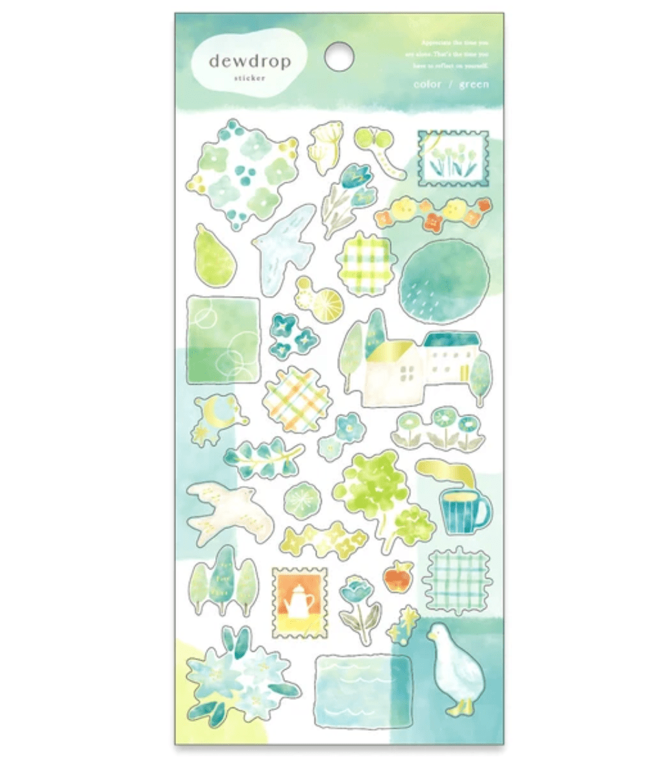 Mind Wave Stickers Dewdrop Series - Green - Paper Mochi