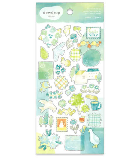 Mind Wave Stickers Dewdrop Series - Green - Paper Mochi