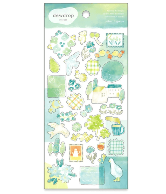 Mind Wave Stickers Dewdrop Series - Green - Paper Mochi