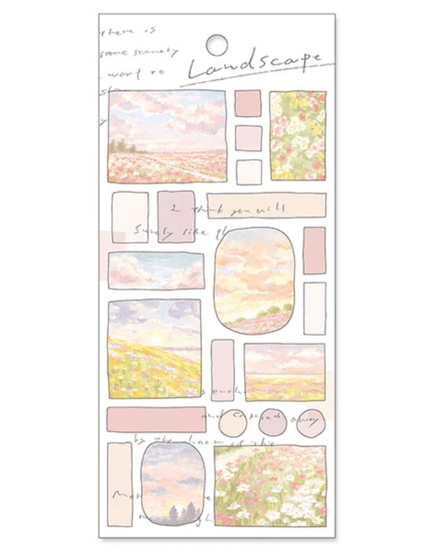 Mind Wave Stickers Pastel Landscape - Paper Mochi