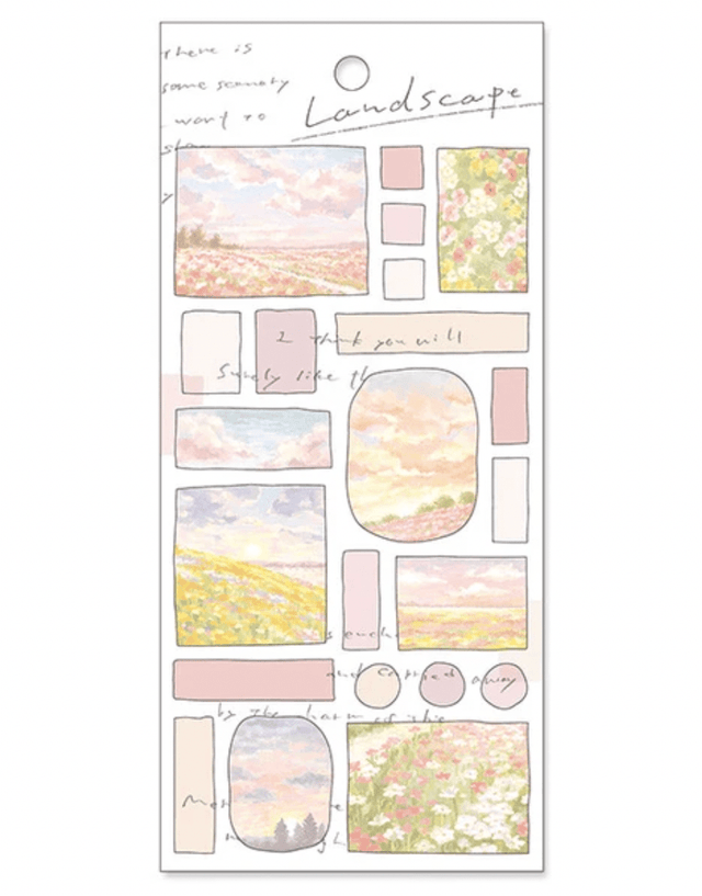 Mind Wave Stickers Pastel Landscape - Paper Mochi