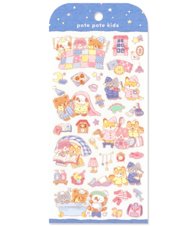 Mind Wave Stickers Pote Pote Kids Bedtime - Paper Mochi