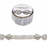 Mind Wave Washi Tape Brown Gingham Bow - Paper Mochi