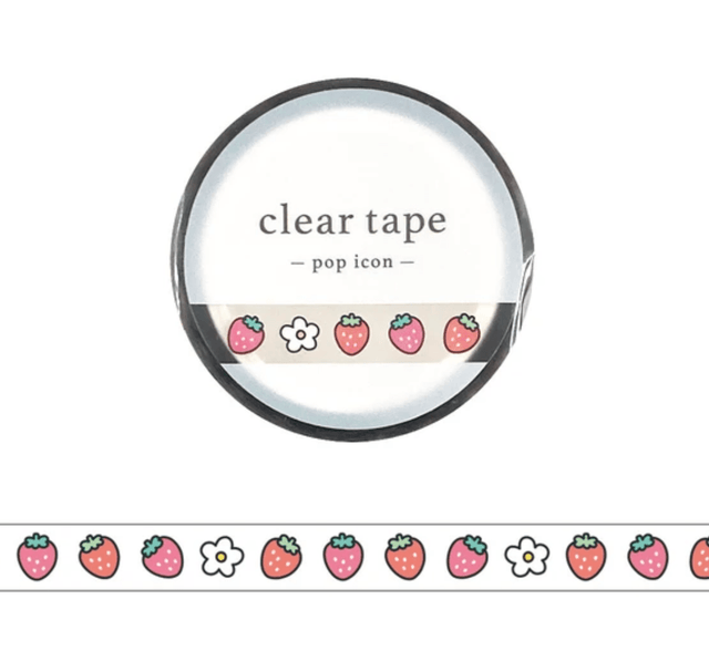 Mind Wave Washi Tape Clear Pop Icon Strawberry - Paper Mochi