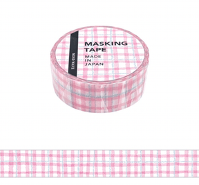 Mind Wave Washi Tape Pink Check - Paper Mochi