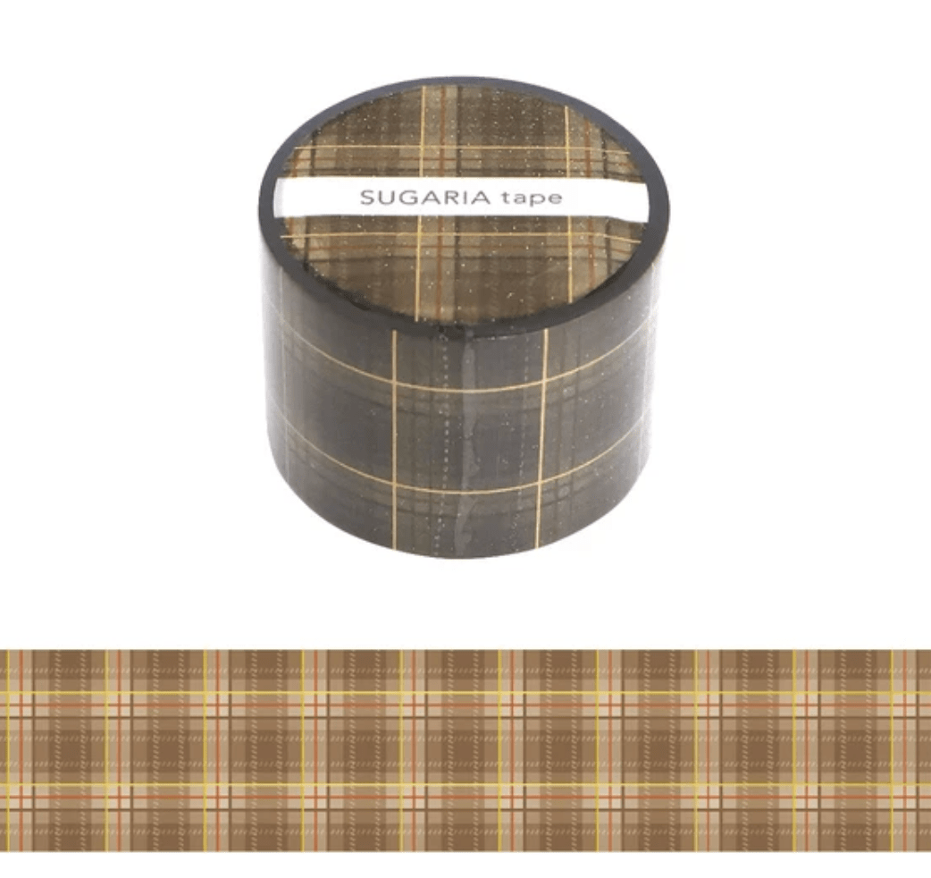 Mind Wave Washi Tape Sugaria Brown Plaid - Paper Mochi