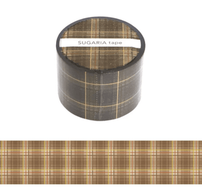 Mind Wave Washi Tape Sugaria Brown Plaid - Paper Mochi