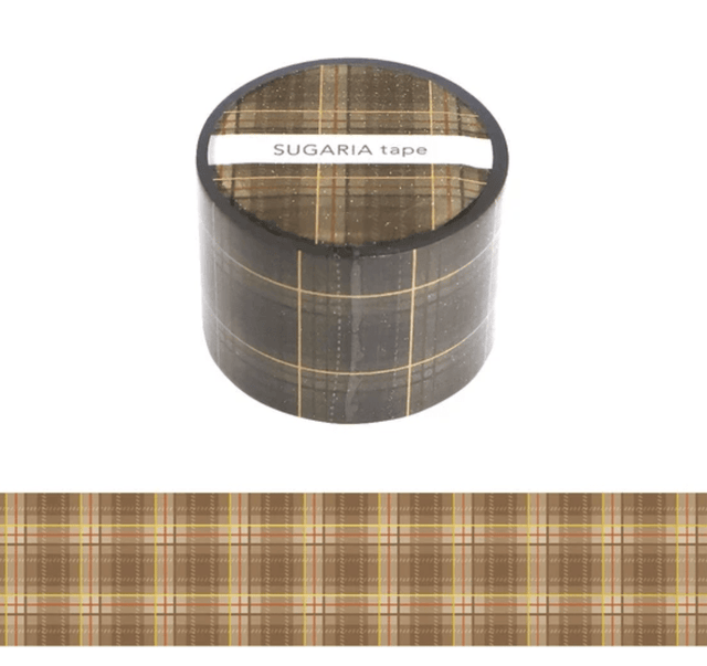 Mind Wave Washi Tape Sugaria Brown Plaid - Paper Mochi