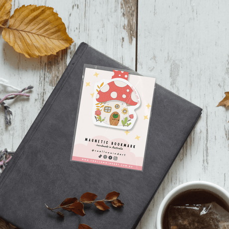 Mushroom House Magnetic Bookmark - Paper Mochi