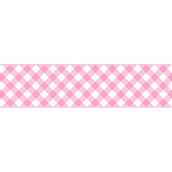 Nichiban Petit Joie Washi Tape Pink Gingham - Paper Mochi