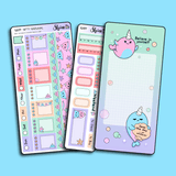 Nifty Narwhal Hobonichi Weeks Sticker Kit - Paper Mochi