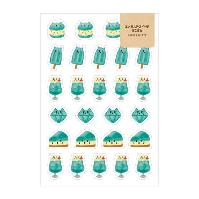 Papier Platz Aqua Sweets Sticker Sheet - Paper Mochi