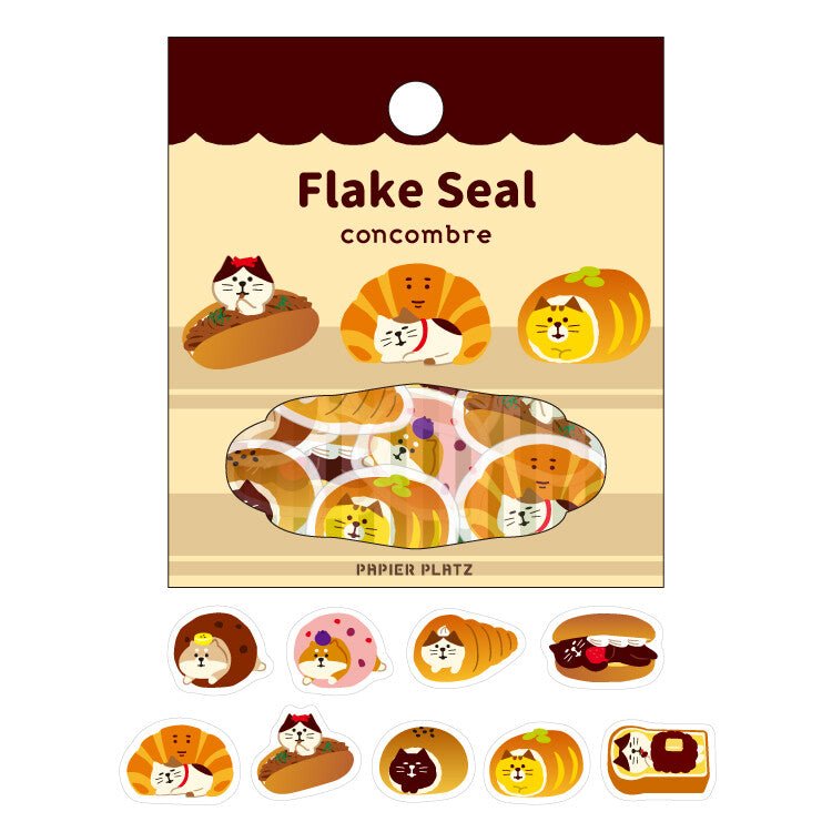 Papier Platz Concombre Baker Flake Seal Stickers - Paper Mochi