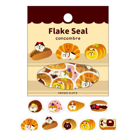 Papier Platz Concombre Baker Flake Seal Stickers - Paper Mochi