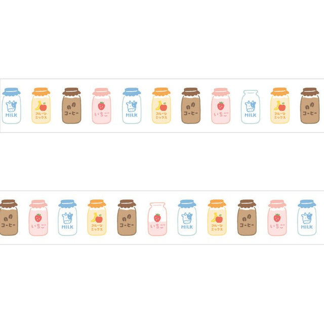 Papier Platz Milk Bottles Washi Tape - Paper Mochi