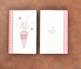Papier Platz Pink Swan Ice Cream Pocket Grid Notebook - Paper Mochi