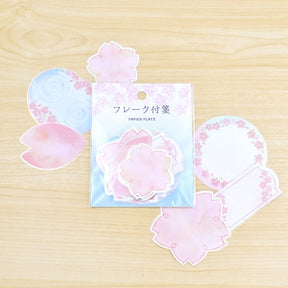 Papier Platz Sakura Flake Sticky Notes - Paper Mochi