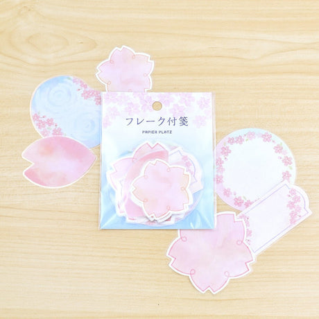 Papier Platz Sakura Flake Sticky Notes - Paper Mochi