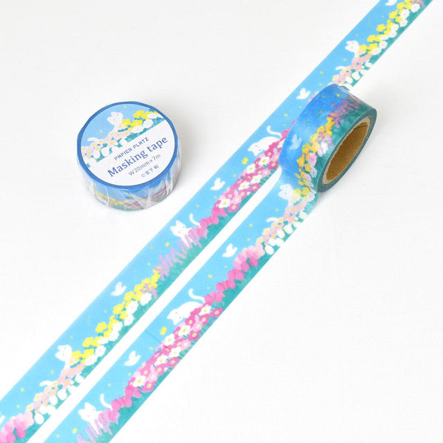 Papier Platz x Kazu Miyashita Cat In The Fields Washi Tape - Paper Mochi