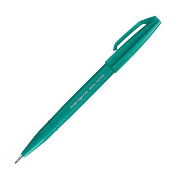 Pentel Brush Touch Pen - Turquoise Green - Paper Mochi